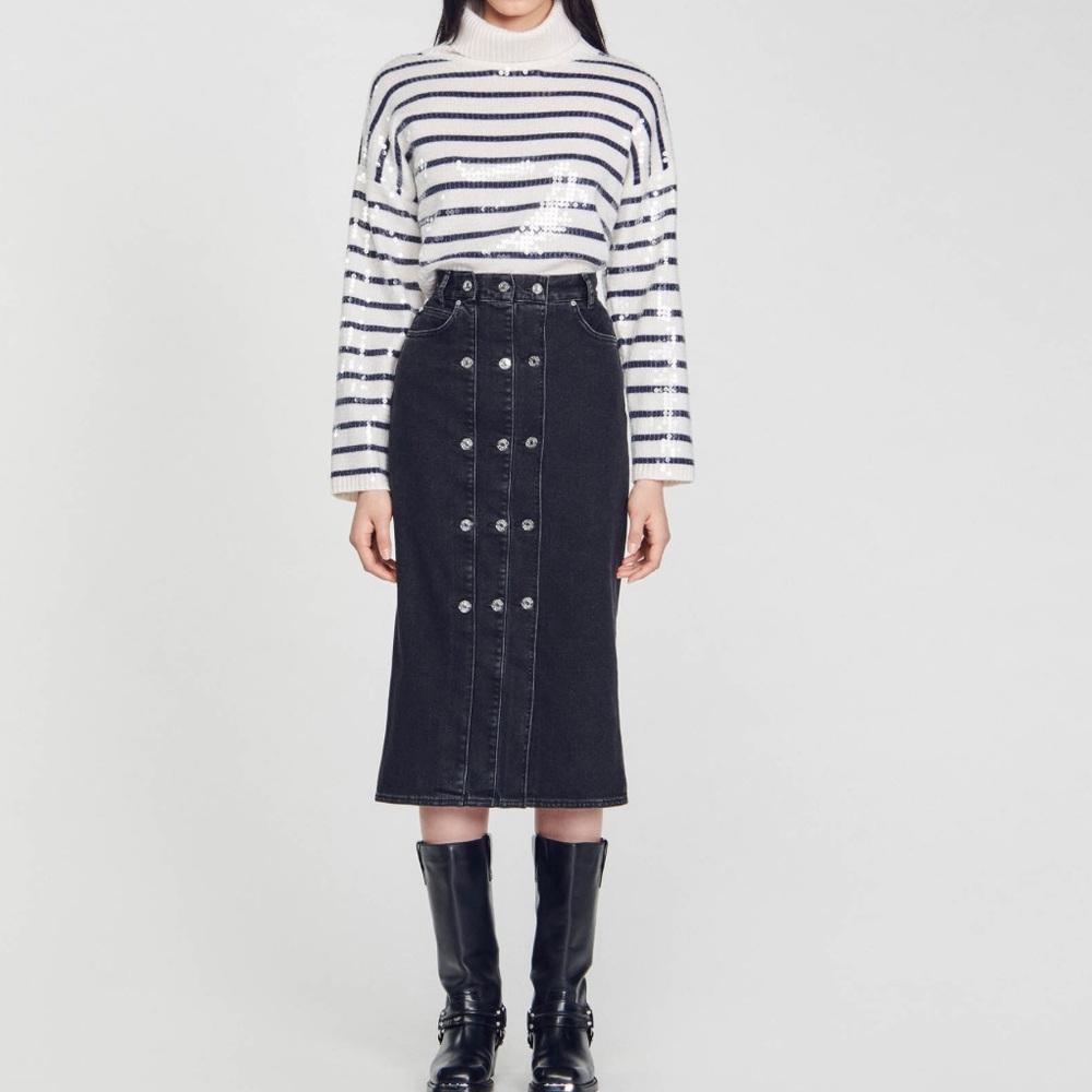 SANDRO DENIM SKIRT